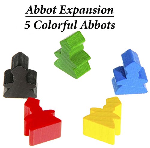 Carcassonne Game (New Edition)_ for 2 to 5 Players _ Includes River Expansion & The Abbot Expansion _ Bonus 2 Gold Drawstring Storage Bags by Z-Man Games - SportsnToys