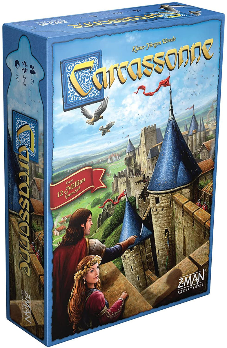 Carcassonne Game (New Edition)_ for 2 to 5 Players _ Includes River  Expansion & The Abbot Expansion by Z-Man Games