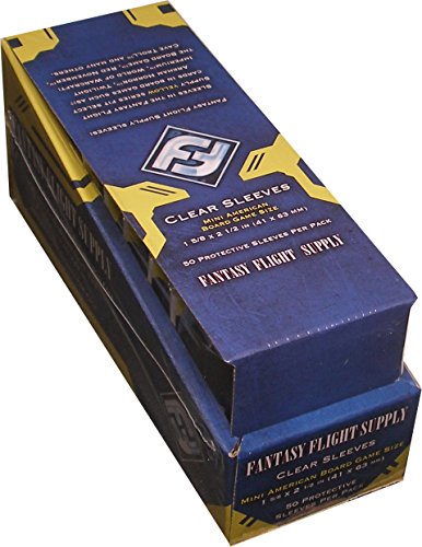 Fantasy Flight Games 500 Mini American Board Game Size Sleeves - 10 Packs + Box - Small Usa - Ffs01 41 X 63 - SportsnToys