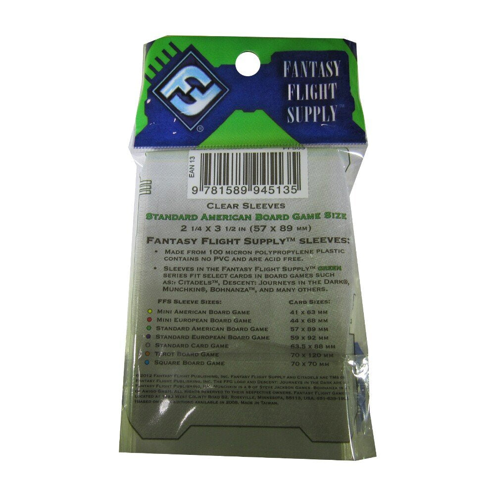 Fantasy Flight Games 500 Standard American Board Game Size Sleeves - 1 SportsnToys Fantasy Flight Games 500 Standard American Board Game Size Sleeves - 1 SportsnToys