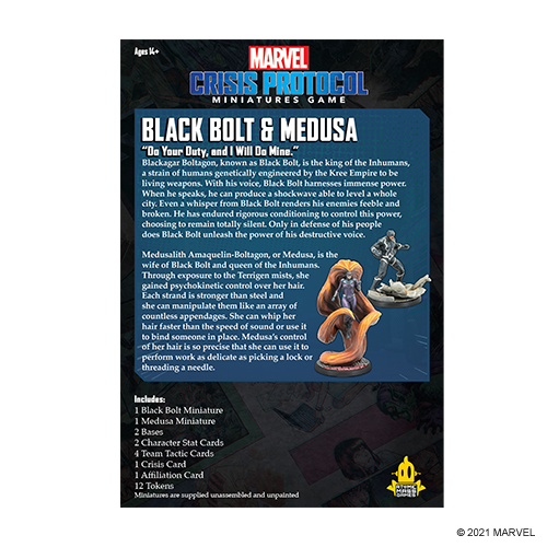 Marvel Crisis Protocol Black Bolt & Medusa Character Pack - SportsnToys