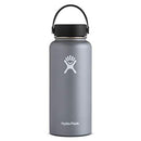 Hydro Flask Water Bottle - Stainless Steel & Vacuum Insulated - Wide Mouth with Leak Proof Flex Cap - 32 oz Graphite - SportsnToys